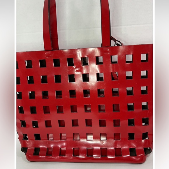 Prada Authentic Red Basket-style Tote Bag - Picture 9 of 9